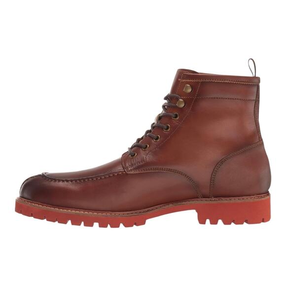 Vince Camuto Brown Leather Boots with Red Sole - Picture 2 of 5